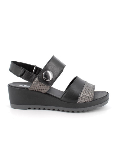 SANDALO CON ZEPPA IGI&CO DONNA NAPPA SOFT NERO 3666100