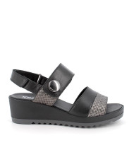 SANDALO CON ZEPPA IGI&CO DONNA NAPPA SOFT NERO 3666100