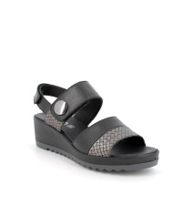 SANDALO CON ZEPPA IGI&CO DONNA NAPPA SOFT NERO 3666100