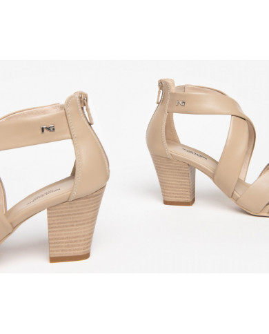 SANDALI CON TACCO NEROGIARDINI DONNA TAMIGI SABBIA GOMMA VIENNA E307510D/410