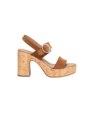 SANDALI CON TACCO NEROGIARDINI DONNA VELOUR TABACCO PU.MARSALA  TACCO 10,5CM E410390D/326