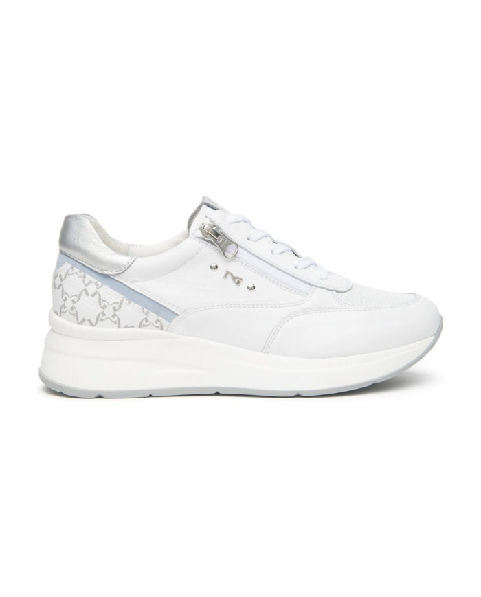 SNEAKERS NEROGIARDINI DONNA SKIPPER BIANCO SKIPPER BIANCO T.GIOVE BIANCO/GRIGI VELOUR E615190D/707
