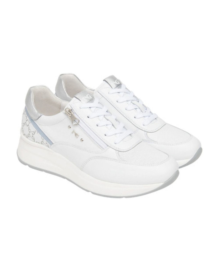 SNEAKERS NEROGIARDINI DONNA SKIPPER BIANCO SKIPPER BIANCO T.GIOVE BIANCO/GRIGI VELOUR E615190D/707