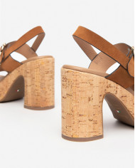 SANDALI CON TACCO NEROGIARDINI DONNA VELOUR TABACCO PU.MARSALA  TACCO 10,5CM E410390D/326