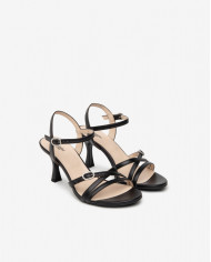 SANDALI CON TACCO NEROGIARDINI PELLE NERO TACCO 7,5CM E410122DE/100