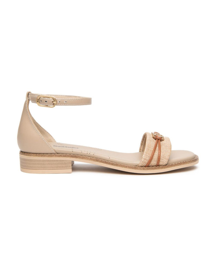 SANDALO NEROGIARDINI DONNA T.PAGLIA FRESH 01/S  TAMIGI LINO TR BEVAGNA 592 BEIGE E615897D/420