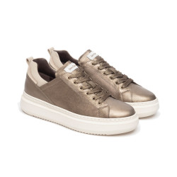 SNEAKERS NEROGIARDINI DONNA IN PELLE BROWN SAUVAGE IVORY BEIGE I317050D/322
