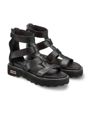 SANDALO CON ZEPPA CULT DONNA ZIGGY 3290 W LEATHER BLACK CLW329000