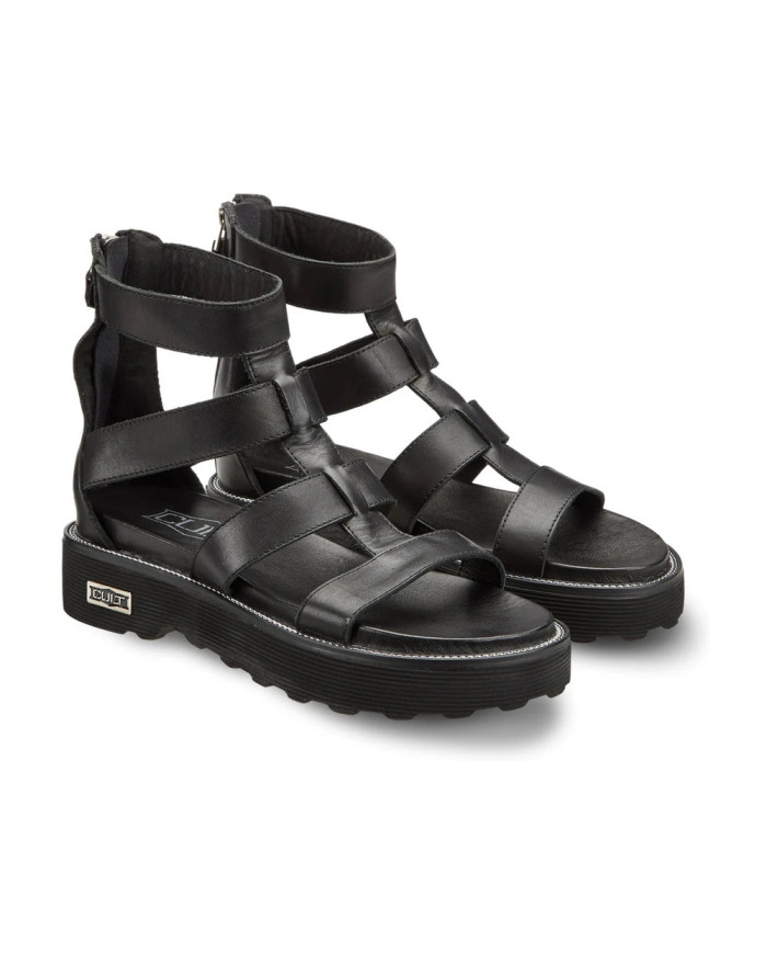 SANDALO CON ZEPPA CULT DONNA ZIGGY 3290 W LEATHER BLACK CLW329000