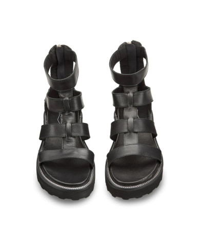 SANDALO CON ZEPPA CULT DONNA ZIGGY 3290 W LEATHER BLACK CLW329000