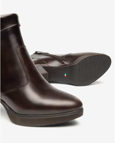 TRONCHETTO NEROGIARDINI DONNA MANOLETE T.DI MORO PU.LESINA  T.MORO TACCO 7CM I513801D/300