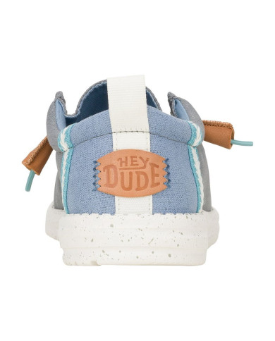 Mocassino Hey Dude Uomo Wally Summer Linen Grigio