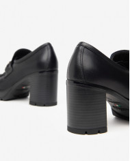 MOCASSINI NEROGIARDINI DONNA GUANTO NERO TR PONZA TACO 8CM I411432D/100