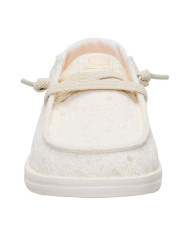 MOCASSINO HEY DUDE DONNA WENDY SEQUIN LACE  IVORY HD.45478 105