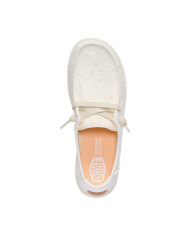 MOCASSINO HEY DUDE DONNA WENDY SEQUIN LACE  IVORY HD.45478 105