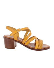 SANDALI CON TACCO IGI&CO DONNA PELLE SINTETICA GIALLO OCRA TACCO 5,7 5689311