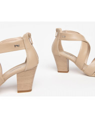 SANDALI CON TACCO NEROGIARDINI DONNA TAMIGI SABBIA GOMMA VIENNA E307510D/410