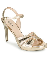 SANDALO CON TACCO NEROGIARDINI DONNA ETOILE MIELE ORO E116501DE/418