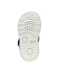 SANDALO GEOX PRIMI PASSI BAMBINO BABY  B S.MACCHIA B. A - NAPPA+GBK  AVIO/WHITE B254VA 08554 C4242