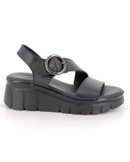 SANDALI CON ZEPPA IGI&CO DONNA CON STRAP VITELLO NERO 1189600       