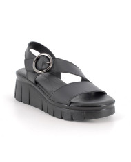 SANDALI CON ZEPPA IGI&CO DONNA CON STRAP VITELLO NERO 1189600       