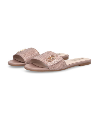 Ciabatte donna Liu Jo Sandy stampa cocco nude Marrone