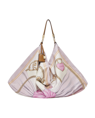 BORSA LIU JO FOULARD HOBO BAG ST META SOFT PEONY 58X38X5CM AA6194 T2745 P9223