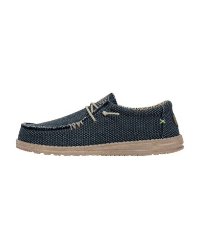 MOCASSINO HEY DUDE UOMO WALLY BRAIDED BLUE NIGHT SLIP-ON HD.40003 4NM