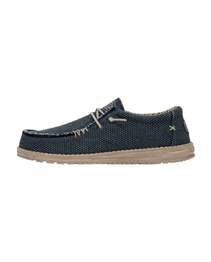 MOCASSINO HEY DUDE UOMO WALLY BRAIDED BLUE NIGHT SLIP-ON HD.40003 4NM