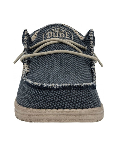 MOCASSINO HEY DUDE UOMO WALLY BRAIDED BLUE NIGHT SLIP-ON HD.40003 4NM