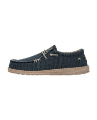 MOCASSINO HEY DUDE UOMO WALLY BRAIDED BLUE NIGHT SLIP-ON HD.40003 4NM