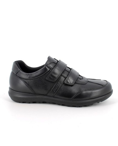 SNEAKERS ENVAL SOFT UOMO IN PELLE NERO DOPPIO VELCRO 6712200