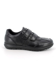 SNEAKERS ENVAL SOFT UOMO IN PELLE NERO DOPPIO VELCRO 6712200