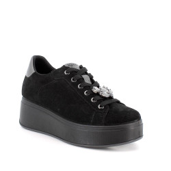 SNEAKERS CON ZEPPA IGI&CO DONNA SCAM.SUPER10/12 NERO 8671255
