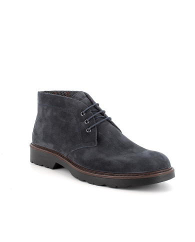 POLACCHINA IGI&CO UOMO IN PELLE BLU SCURO SCAMOSCIATO 6610000