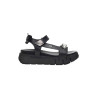 SANDALO CON ZEPPA NEROGIARDINI DONNA TAMIGI NERO T.BRILL ANTRACITE TR VENEZIA 8066 LIGH 4CM  E410707D/100