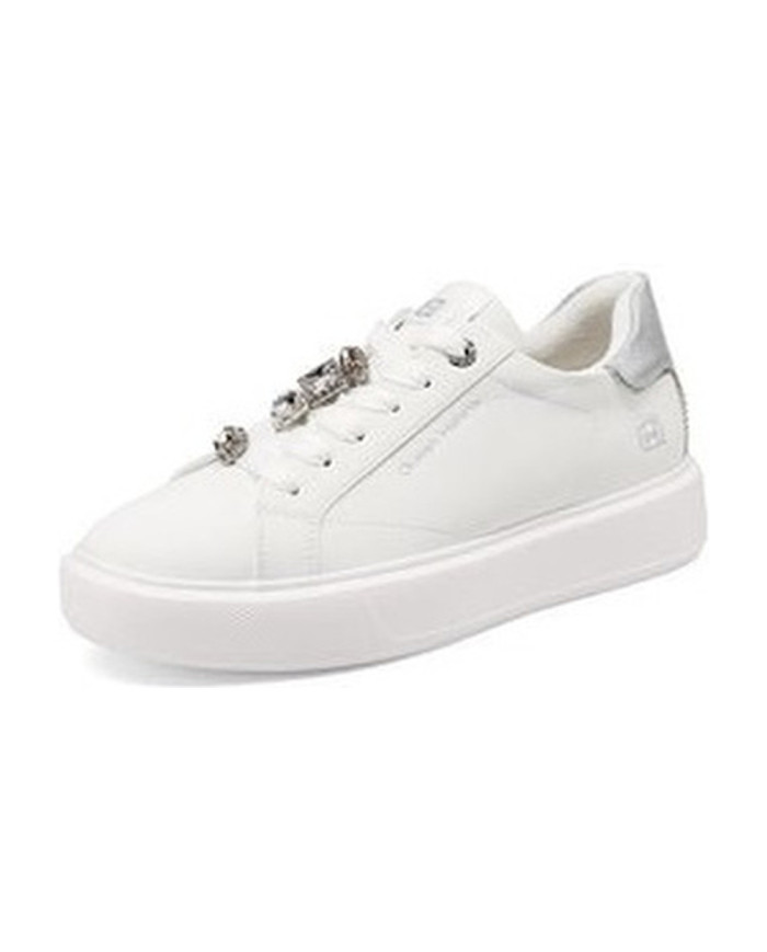SNEAKERS QUEEN HELENA PLATFORM CON DETTAGLI GIOIELLO X34-1 WHITE/SILVER