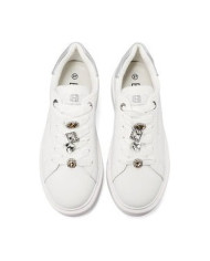 SNEAKERS QUEEN HELENA PLATFORM CON DETTAGLI GIOIELLO X34-1 WHITE/SILVER