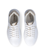 SNEAKERS LIU JO DONNA BABOL 01 - SNEAKER TUMBLED LEATHER/META WHITE/LIGHT GOLD BF5059PX748S1052 