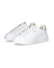 SNEAKERS LIU JO DONNA BABOL 01 - SNEAKER TUMBLED LEATHER/META WHITE/LIGHT GOLD BF5059PX748S1052 