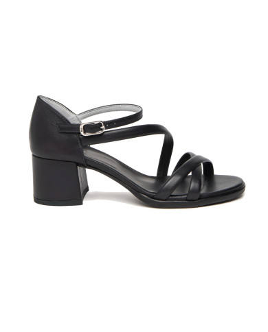 SANDALO CON TACCO NEROGIARDINI DONNA TAMIGI NERO TR ROSE NERO E307570D/100