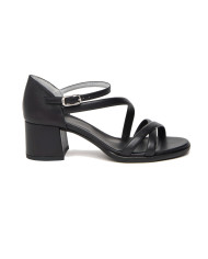 SANDALO CON TACCO NEROGIARDINI DONNA TAMIGI NERO TR ROSE NERO E307570D/100