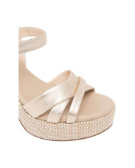 SANDALO CON TACCO NEROGIARDINI DONNA ETOILE SAND MIELE PU.CASSOLA E616071D/418