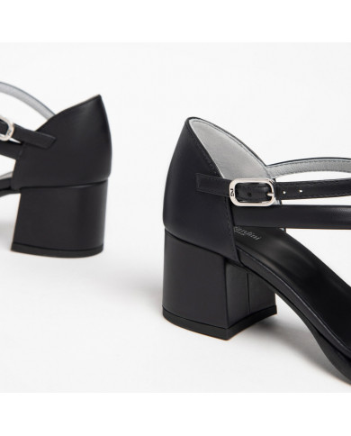 SANDALO CON TACCO NEROGIARDINI DONNA TAMIGI NERO TR ROSE NERO E307570D/100