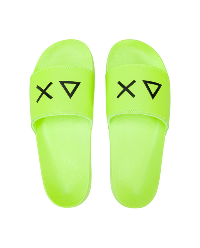 CIABATTE SUN68 UOMO SLIPPERS LOGO GIALLO FLUO X36110 63