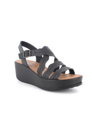 SANDALO CON ZEPPA IGI&CO DONNA PELLE SCIROCCO NERO 5668500