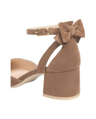 DECOLLETE' NEROGIARDINI DONNA IN SUEDE VELOUR MOU TPU TENNA NATURALE TACCO 5CM E615530D/442 