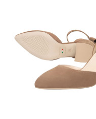 DECOLLETE' NEROGIARDINI DONNA IN SUEDE VELOUR MOU TPU TENNA NATURALE TACCO 5CM E615530D/442 