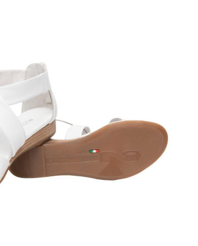 SANDALO CON TACCO NEROGIARDINI DONNA CILE BIANCO TR VIESTE 415 AMBRA TACCO 2,5CM E615830D/707