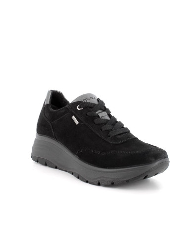 SNEAKERS CON ZEPPA IGI&CO DONNA IN PELLE NERO GORE-TEX 6657100